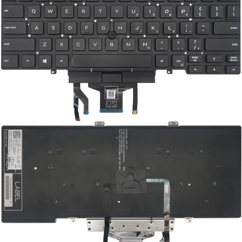 Replacement Keyboard for Dell Latitude 3400 5400 5401 5410 5411 7400 7410 Series Laptop with Backlit with Pointer US Layout(Does NOT Fit for Latitude 7400 2-in-1)