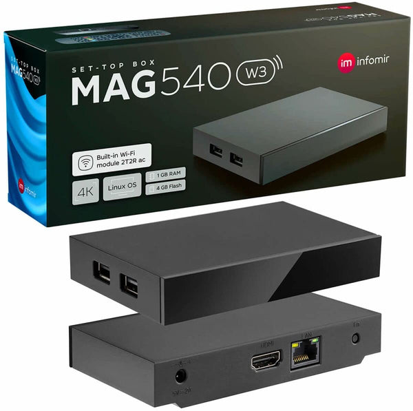 Brand NEW 2023 Original MAG540W3 / 600Mbps built-in DUAL WiFi 5G 4K LINUX by INFOMIR IPTV Set-Top-Box
