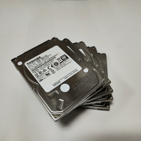 Lot 5 Assorted Mixed Brand 1TB Laptop HDD Hard Drive 2.5