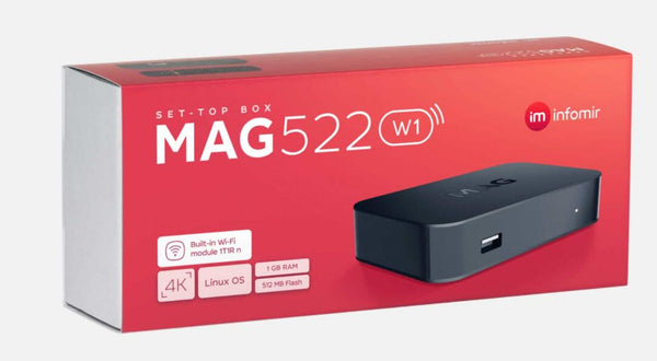 NEW 2021 Model MAG522W1 by INFOMIR MAG 522 W1 IPTV Set-Top-Box Built in wifi+HDMI