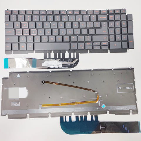 New keyboard for Dell G15 (5510),G15 (5511),G15 5515,G15 5520 0H4XRJ, H4XRJ 343NN 0343NN US Keyboard Red Backlit