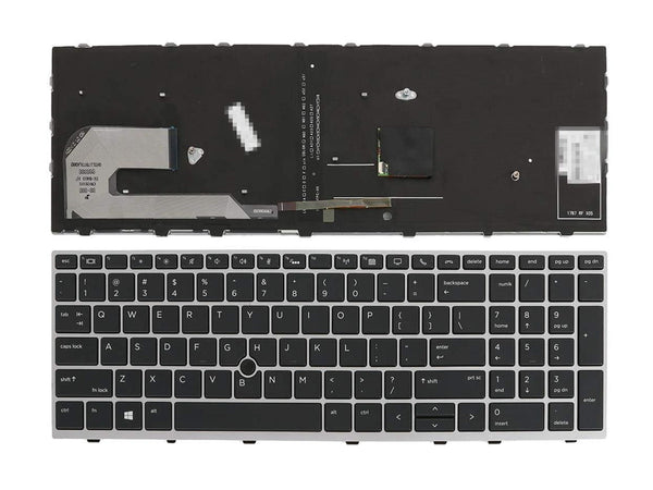 New Keyboard Backlit for HP Elitebook 750 G5, 750 G6, 755 G5, 755 G6, 850 G5, 850 G6, 855 G5, 855 G6 Zbook 15u G5 (Not for Zbook 15 G5) Grey Frame L32575-001