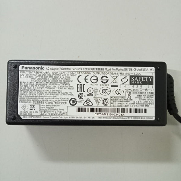 Genuine 16V 3.75A 60W AC Adapter for Panasonic Toughbook CF-19 CF-AA1633A CF-AA6373A CF-SZ6 M1/M2/M3/M5/M7/J3/J2/J7