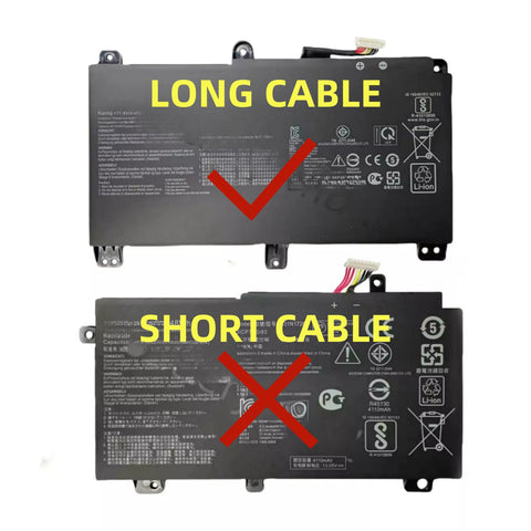 Genuine Battery for FX504G, FX504GD, TUF565GE-BQ137T, TUF565GM, TUF565GM-AL310T, TUF565GM-ES089T PN: 0B200-02910000, 0B200-03400000, B31BN91, B31N1726 B31N1726-1 47.88Wh Long cable