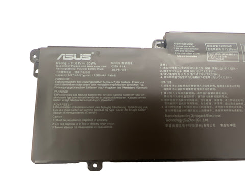 Genuine C31N1914 Battery for ASUS ZenBook 13 UX425UG UX435EA UX435EG UX435EAL UX435EGL UM425QA UM425UAZ B5402CBA B5402CEA B5402FBA B5402FEA B7402FBA B7402FEA 3ICP6/70/81 11.61V 63Wh