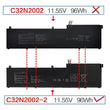 C32N2002 Battery for Asus ZenBook Pro 15 OLED UM535 UM535Q UM535QE UM535QA UM535QH UX535 UX535L UX535LI Flip 15 UX564 UX564EH UX564EI UX564P UX564PH Q538 Q538E Q538EI Q528 Q528E