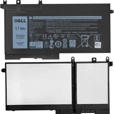 New 51Wh 93FTF Laptop Battery for Dell Latitude 5280 5480 5580 5590 5490 5288 5290 5488 E5280 E5480 E5580 E5490 E5590 E5290 Precision 15 3520 3530 Series D4CMT 4YFVG 83XPC 083XPC