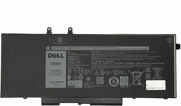 68Wh 4GVMP Battery for Dell Latitude 5500 5400 Precision 3540 Inspiron 7590 7591 7791 2-in-1 P84F P84F001 P42E P42E001 P98G001 P80F P80F001 Battery for R8D7N 1V1XF C5GV2 P84F