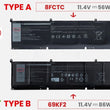 86Wh 69KF2 Battery for Dell XPS 15 9500 9510 9520 Precision 5550 5560 5570 A lienware M15 R3 R4 R5 R6 R7, M16 R1,M17 R3 R4,G7 15 7500,G15 5510 5511 5515 5520 Inspiron 7510 7610