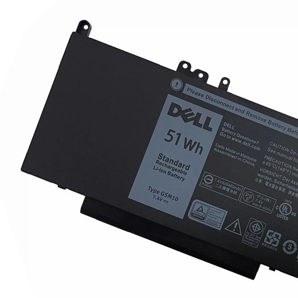 New Genuine 7.4V 51Wh Type G5M10 Laptop Battery Compatible with Dell Latitude E5450 E5550 E5250 15.6 inch 8V5GX R9XM9 WYJC2 1KY05 080-854-0066 0WYJC2 451-BBLN Battery 4-Cell
