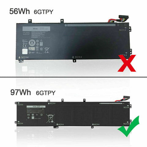 Original 6GTPY 05041C Battery for Precision M5510 M5520 XPS 15 9550 9560 9570