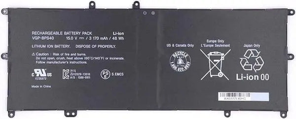 LIXSUNTEK VGP-BPS40 Battery for Sony Vaio Flip 14A SVF14N SVF14NA1UL SVF14N11CXB SVF 15A SVF15N SVF15N17CXB SVF15NB1GL SVF15NB1GU SVF15NA1GL SVF15NA1GU SVF15N18PXB SVF15N28PXB