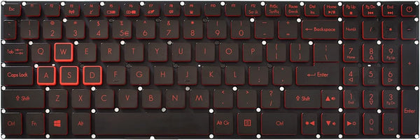 Replacement Keyboard for Acer Nitro 5 AN515-51 AN515-31 AN515-53 AN515-52 AN515-53-52FA, AN515-42 AN515-41 AN515-41-19HM N17C1 N16C7 Series Laptop with Red Frame Backlit US Layout