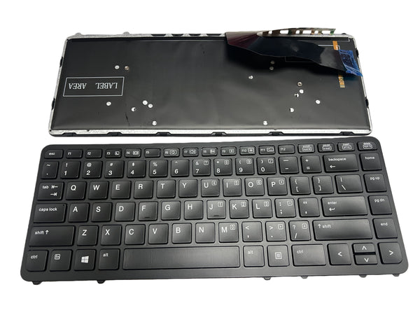 Laptop Replacement US Layout with Backlit (without Pointer) Compatible with HP EliteBook 840 G1 G2 / 850 G1 G2 / 745 G1 G2/HP ZBook 14 Series (with Black Frame)