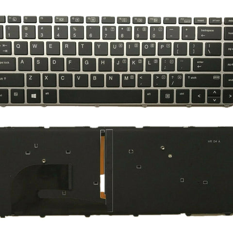 New Backlit Keyboard for HP EliteBook 840 G3 840 G4 745 G3 745 G4 848 G3, P/N 901042-001 903008-001 836308-001 6037B0126901 Silver Frame US Layout Laptop Keyboard (not with Pointer)