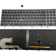 New US Layout Keyboard Backlit Replacement for HP Elitebook 750 G5, 750 G6, 755 G5, 755 G6, 850 G5, 850 G6, 855 G5, 855 G6 Zbook 15u G5 (Not for Zbook 15 G5) Grey Frame L32575-001