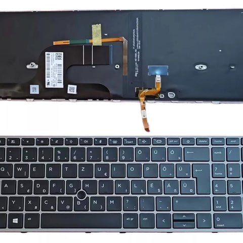 Backlit Keyboard US Layout HP ZBOOK Fury 15 G7 G8 L12764-001 L97968-001 M17095-001 L97967-001 M17094-001 9Z.NHNBC.001 NSK-X00BC PK132WW1B00 LK132WW1A00 NSK-X01BC
