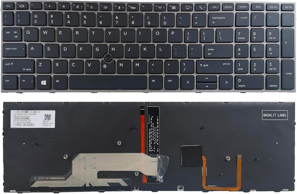 Replacement Keyboard with Backlit Compatible with HP ZBOOK 15 G5, 15 G6, ZBOOK 17 G5, 17 G6 (Doe Not Fit for Zbook 15U G5 Series) L12765-001 L28407-001 L29635-001