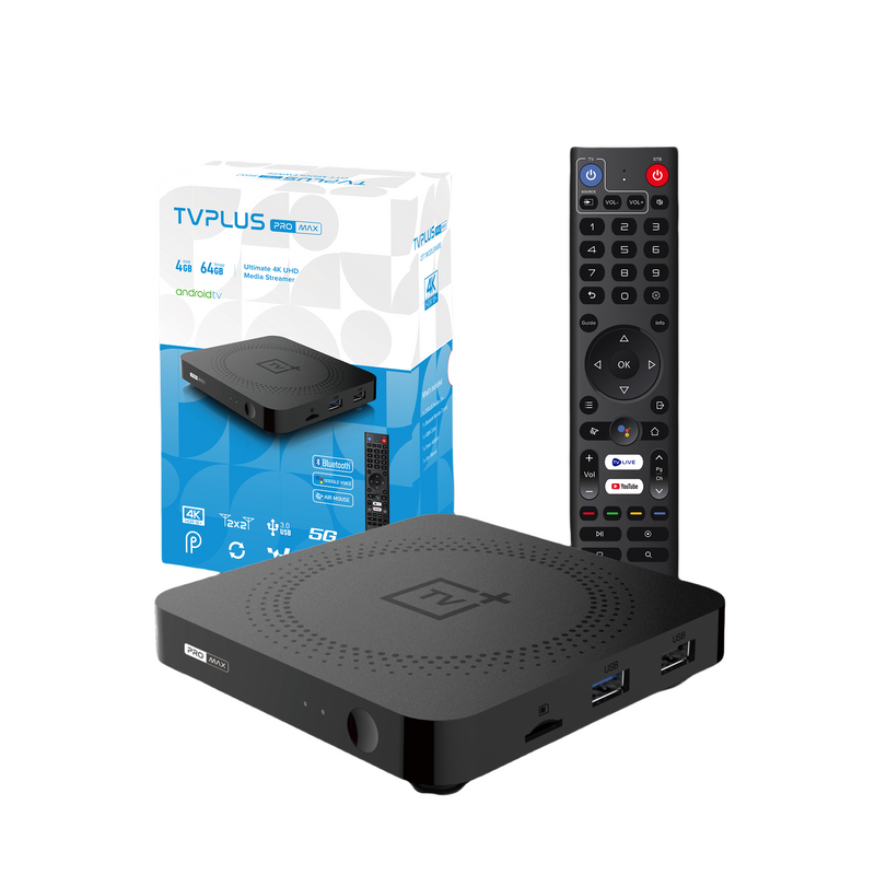TVPLUS PRO MAX Android 4GB+64GB Smart TV Box 2.4/5G Duo Band WiFi