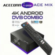 ACE MIX TV Box Satellite Receiver 2GB 32GB Android 9.0 DVB-S2/T2/C ACECONN TVonair Easy Add IPTV Abonment Box Dualband WiFi  4K