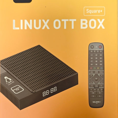 SQUARE+ TV Set-Top Box - 4K HDR TV Streaming Device with 1GB RAM, 8GB ROM, Dolby Digital Plus, Linux 4.9, Dual-Band WiFi, USB 2.0