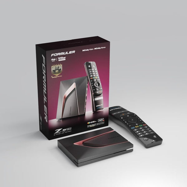 Formuler Z12 Ultra - 4K Streaming Media Player, Android 12, Dolby Vision, Dolby Atmos, HDR10+, Gigabit LAN, WiFi 6E, 4GB RAM, 128GB ROM, Bluetooth Backlight Voice Remote