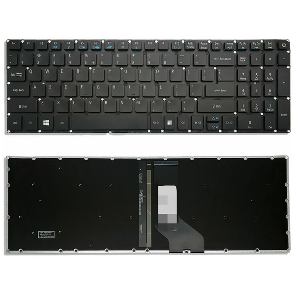 NEW US Black Backlit Laptop Keyboard Without Frame Compatible Acer Aspire 5 A515-51 A515-51G Series A515-51-50RR A515-51-563W A515-51-75UY A515-51-3509 A515-51-563W Backlight