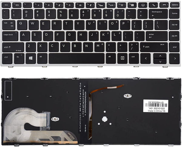 Replacement Laptop Keyboard Backlight for HP EliteBook 840 G5 840 G6 745 G5 745 G6 846 G5 846 G6 ZBOOK 14u G5 14u G6 US Layout