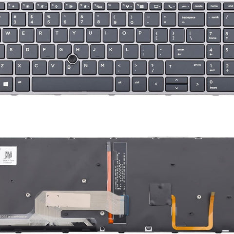 Replacement Backlight Keyboard with Pointer for HP ZBOOK 15 G5 15 G6 17 G5 17 G6 Series Laptop L29635-001 L12765-001 L28407-001 US layout black Keyboard with Backlit and Pointer