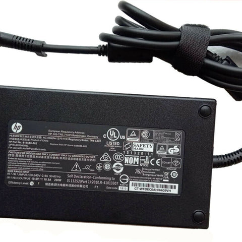Genuine OEM 19.5V 10.3A 200W For HP 928429-002 A200A012L TPN-CA03 835888-001 ZBook 17 G3/E3-1575 17 G4 15-CE 15-DH 15T-DH Omen 15-DC 15T-DC 15z-en 15-ek Series 4.5mm*3.0mm