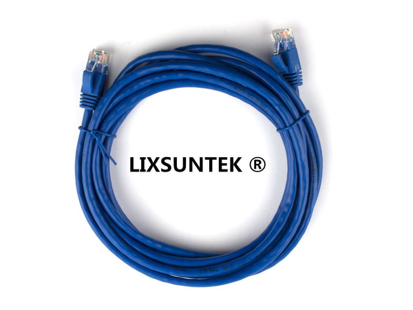 LIXSUNTEK® RJ45 Cat5e Cat-5e Network internet Ethernet Cable Cord - 50 Feet (15.24 Meters) Cat 5e Patch Lan Cable 100% Coppe