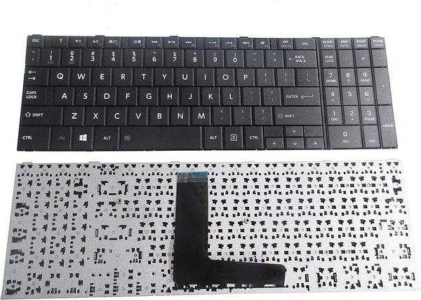 Keyboard Compatible with Toshiba Satellite C50-B C50A-B C50D-B C55-B C50DT-B C50T-A R50-B Fit PN: PK1315H1A00 9Z.NBDSC.001 NSK-VA0SC 01 US Layout/Black