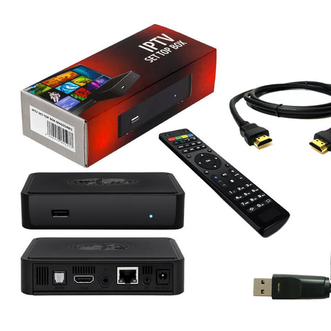 NEW INFOMIR  MAG 254 IPTV Set Top Box + 2.4G 150Mbps ANTENNA wifi adapter bundle